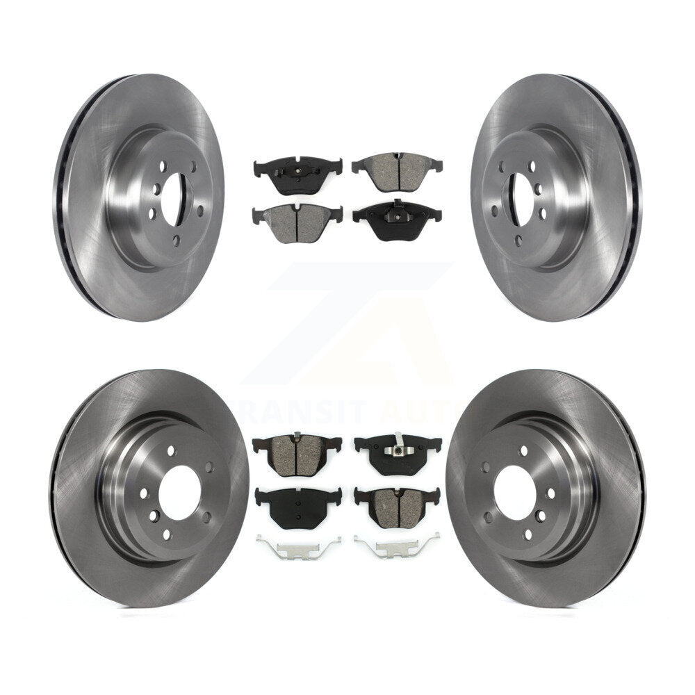 Brake Rotor Semi-Metallic Pad Front Rear Kit For 2012 BMW 335i Convertible/Coupe