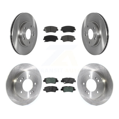 Disc Brake Rotor And Semi-Metallic Pad Front Rear Kit For Hyundai Ioniq Kia Niro
