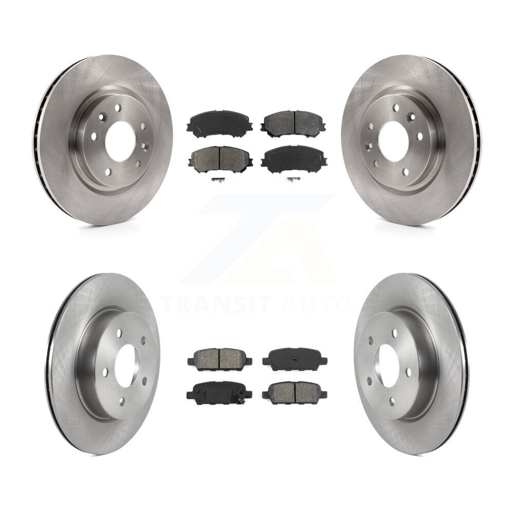 Disc Brake Rotor Semi-Metallic Pad Front Rear Kit For Nissan Qashqai Rogue Sport