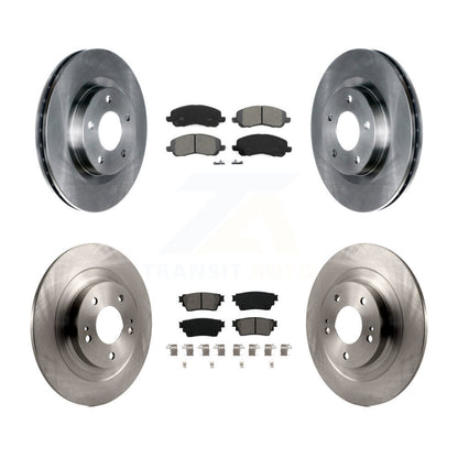 Disc Brake Rotors And Semi-Metallic Pads Front Rear Kit For Mitsubishi Outlander