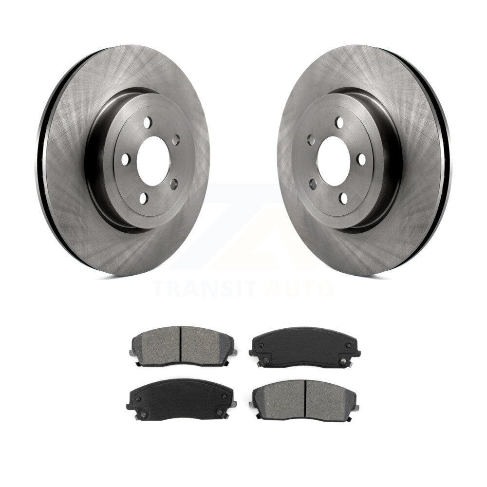 Brake Rotors & Semi-Metallic Pad Front Kit For 15-18 Dodge Charger RWD with 3.6L