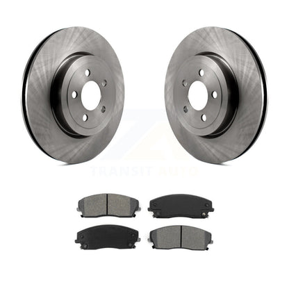 Brake Rotors & Semi-Metallic Pad Front Kit For 15-18 Dodge Charger RWD with 3.6L