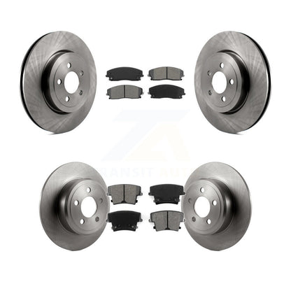 Brake Rotor And Semi-Metallic Pad Front Rear Kit For Dodge Charger RWD with 3.6L