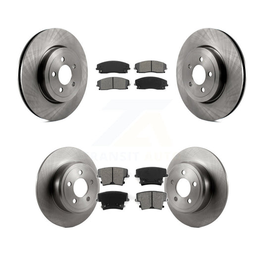Brake Rotor And Semi-Metallic Pad Front Rear Kit For Dodge Charger RWD with 3.6L
