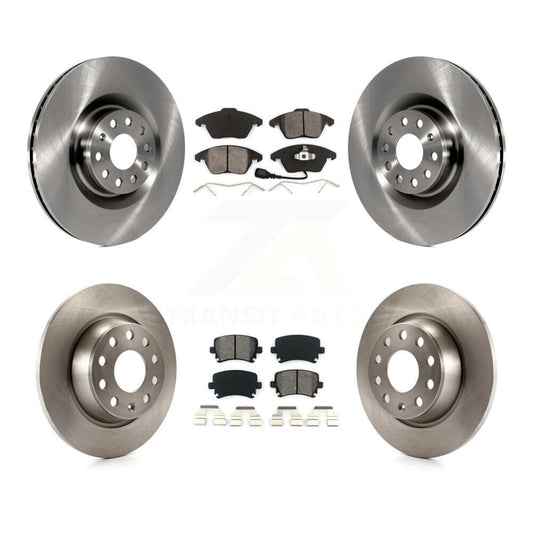 Disc Brake Rotors And Semi-Metallic Pads Front Rear Kit For Volkswagen CC