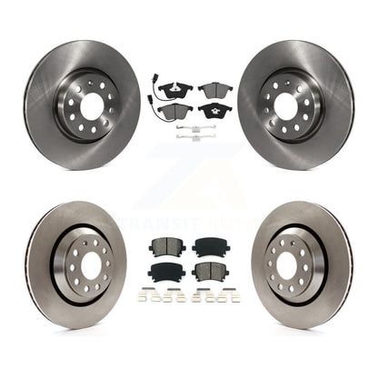 Disc Brake Rotors And Semi-Metallic Pads Front Rear Kit For Volkswagen CC R32