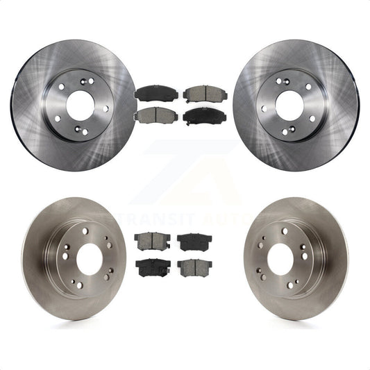 Disc Brake Rotors And Semi-Metallic Pads Front Rear Kit For Honda Accord