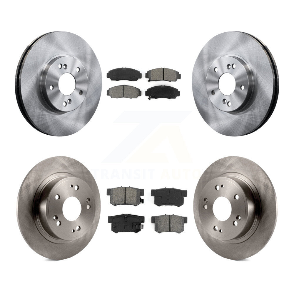 Disc Brake Rotors And Semi-Metallic Pads Front Rear Kit For Honda Accord