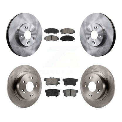 Disc Brake Rotors And Semi-Metallic Pads Front Rear Kit For Honda Accord
