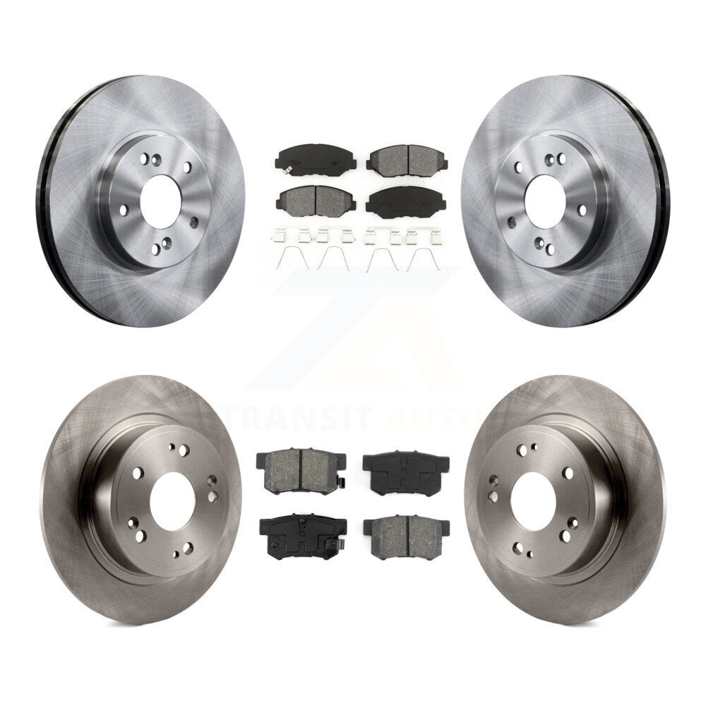 Disc Brake Rotors And Semi-Metallic Pads Front Rear Kit For Honda Accord