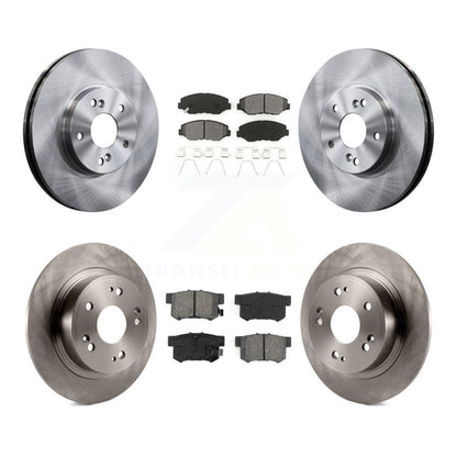 Disc Brake Rotors And Semi-Metallic Pads Front Rear Kit For Honda Accord