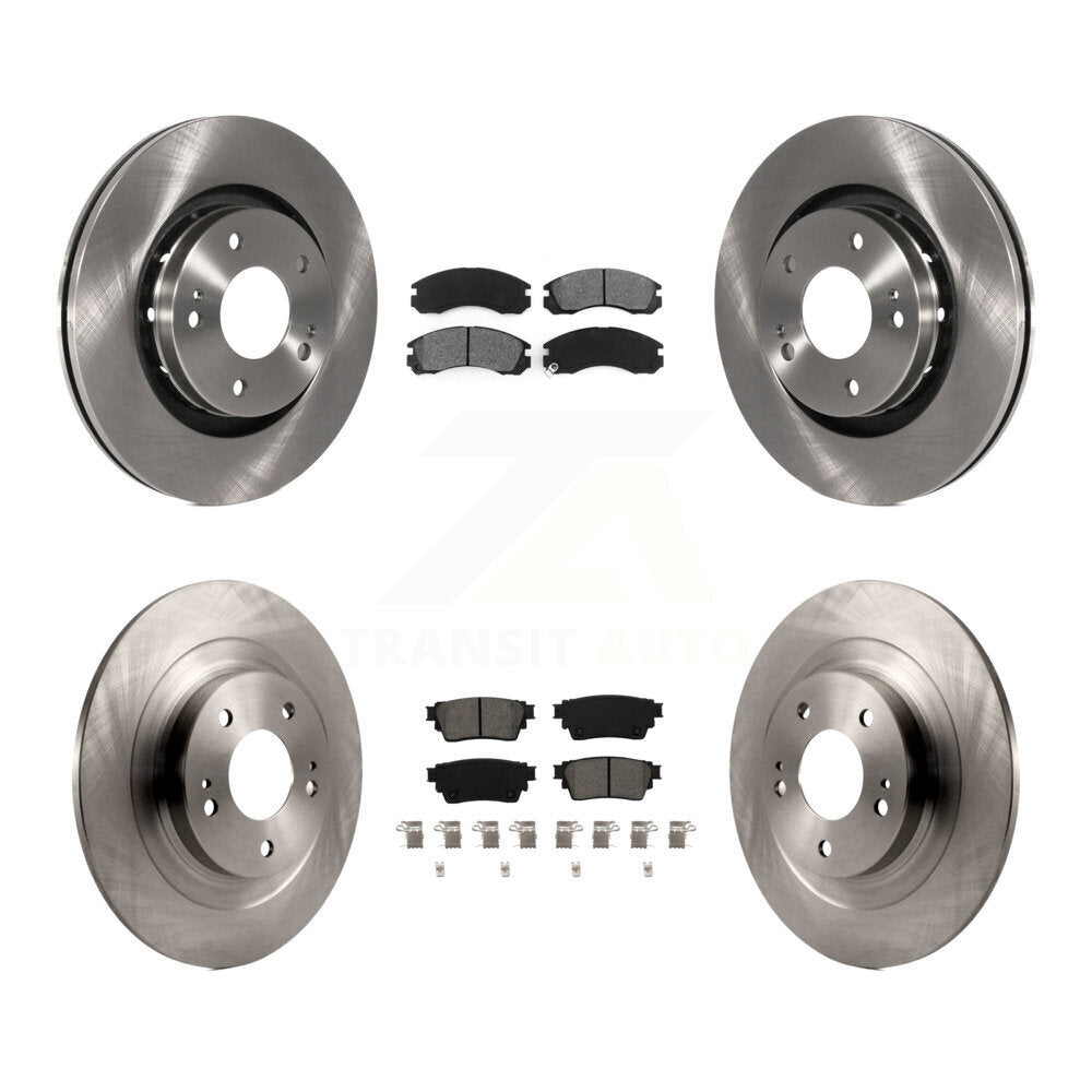 Disc Brake Rotors Semi-Metallic Pad Front Rear Kit For Mitsubishi Outlander PHEV