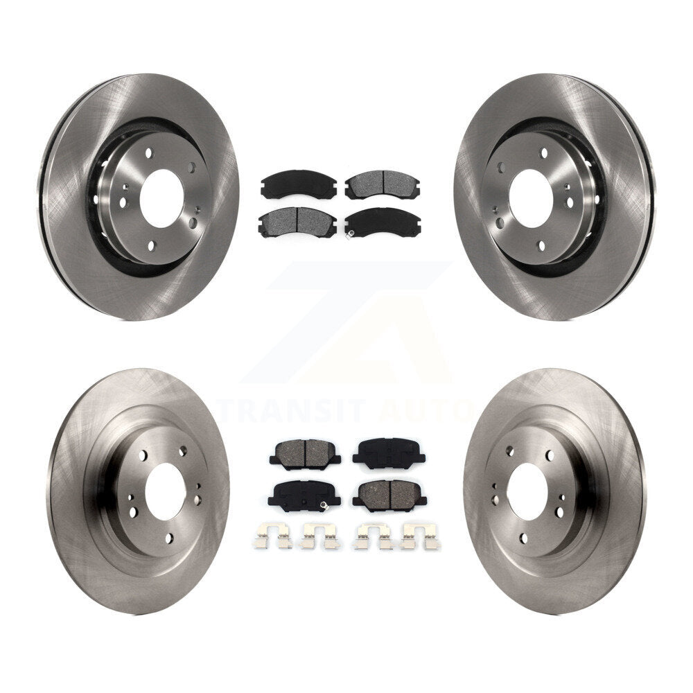 Disc Brake Rotors Semi-Metallic Pad Front Rear Kit For Mitsubishi Outlander PHEV