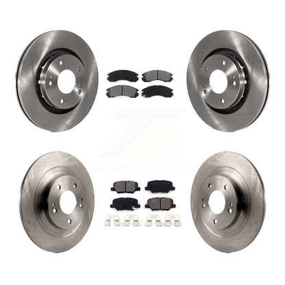Disc Brake Rotors Semi-Metallic Pad Front Rear Kit For Mitsubishi Outlander PHEV