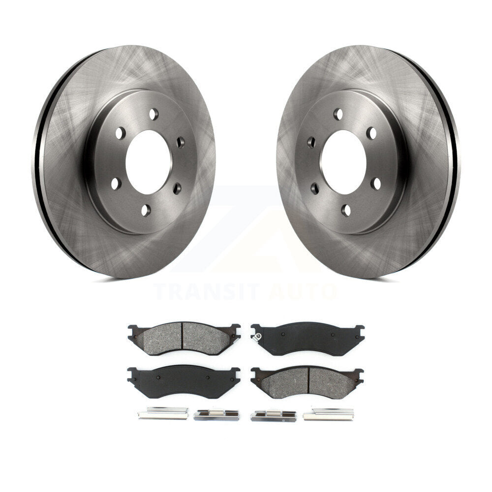 Brake Rotor Semi-Metallic Pad Front Kit For 2002 Lincoln Navigator From 03 19 02