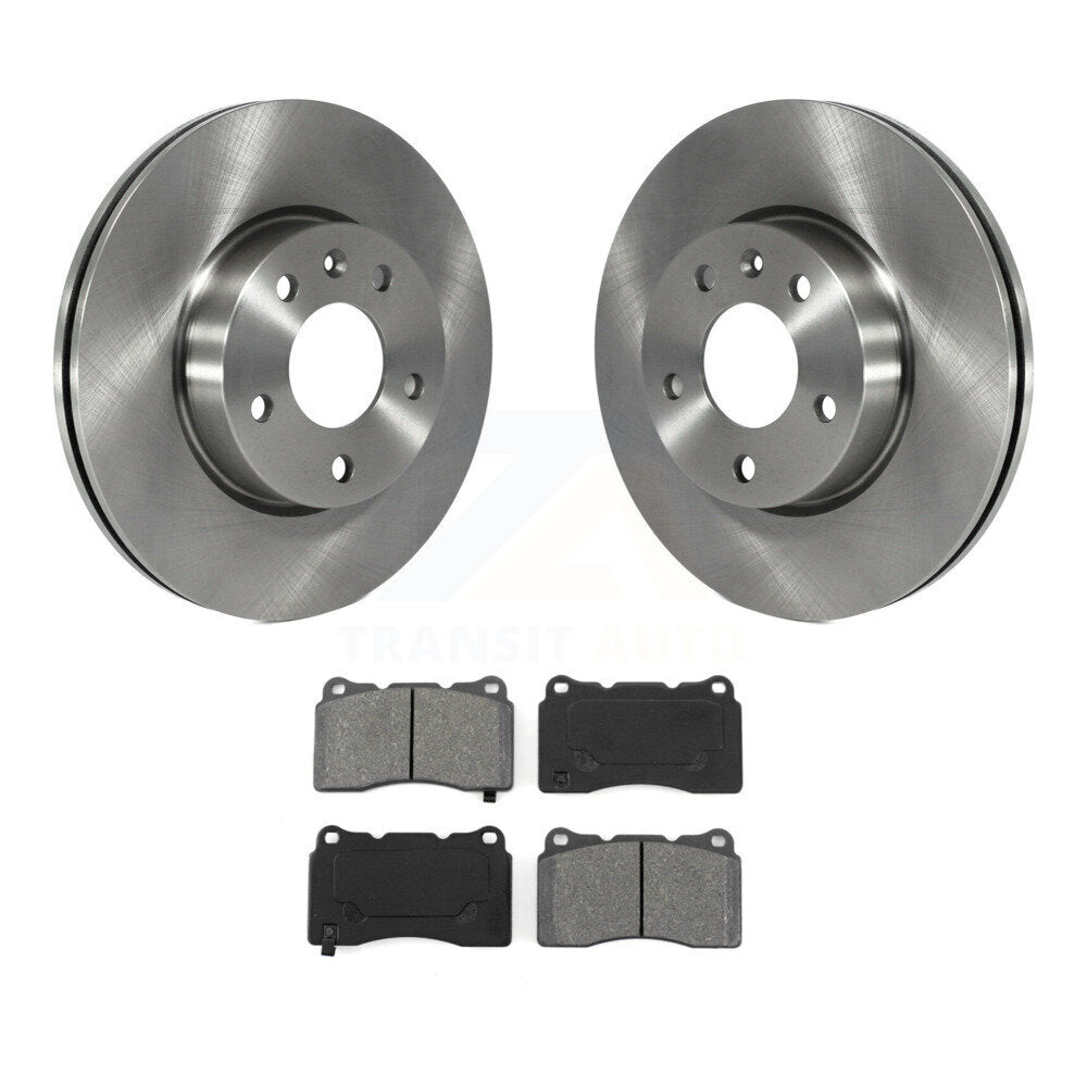 Disc Brake Rotors And Semi-Metallic Pads Front Kit For 2019 Cadillac ATS Base