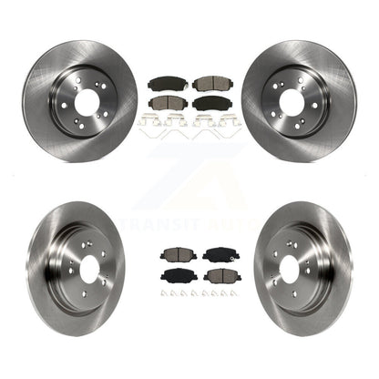 Disc Brake Rotors And Semi-Metallic Pads Front Rear Kit For Honda CR-V