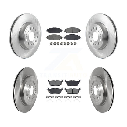 Disc Brake Rotors And Semi-Metallic Pads Front Rear Kit For Ram 1500