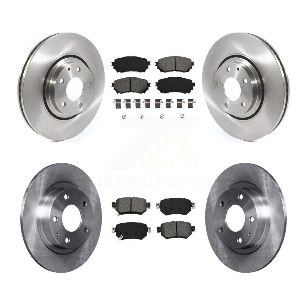 Disc Brake Rotors Semi-Metallic Pad Front Rear Kit For 2021 Mazda 6 Turbocharged