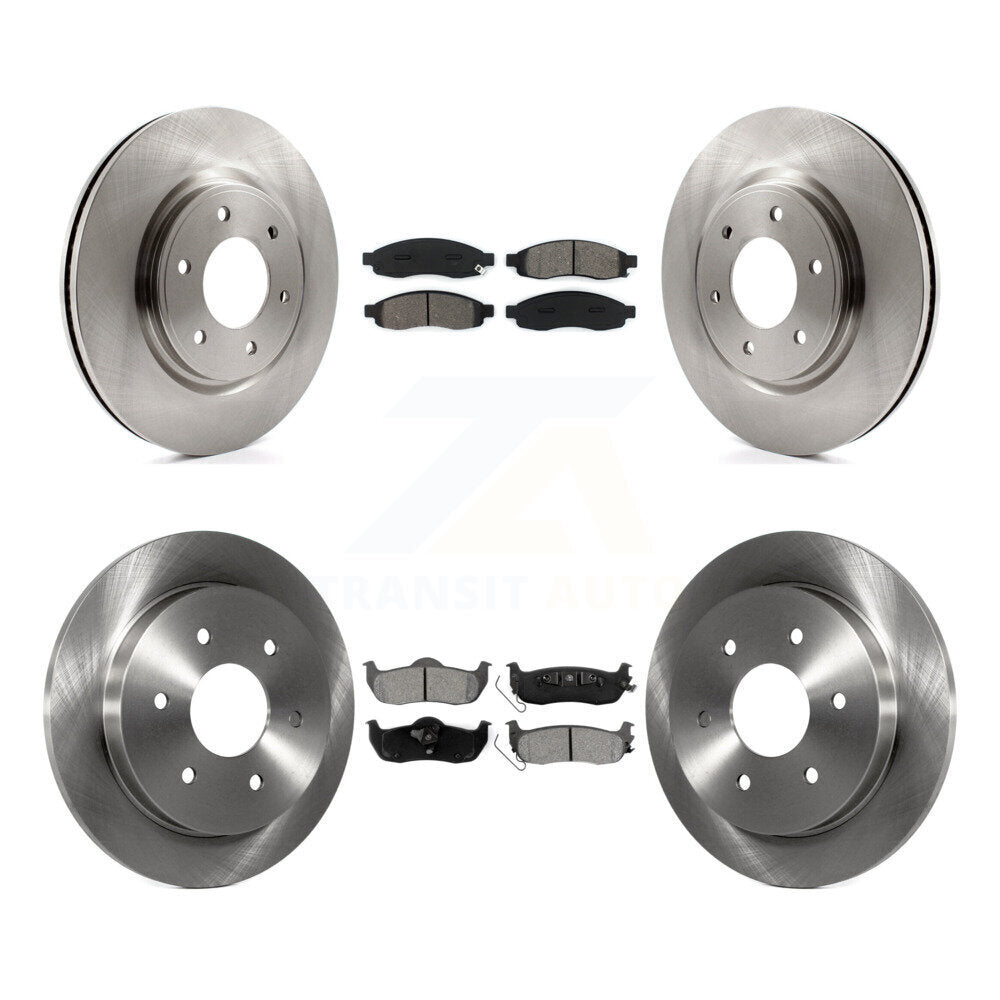 Brake Rotors & Semi-Metallic Pad Front Rear Kit For 2007 Nissan TITAN From 04 07