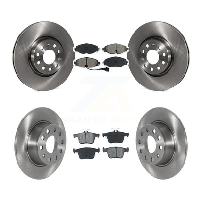 Brake Rotor & Semi-Metallic Pad Front Rear Kit For 2022-2023 Volkswagen Taos FWD