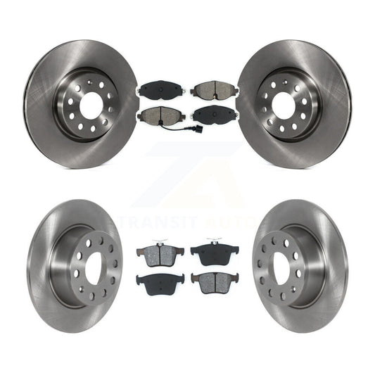 Brake Rotor & Semi-Metallic Pad Front Rear Kit For 2022-2023 Volkswagen Taos FWD