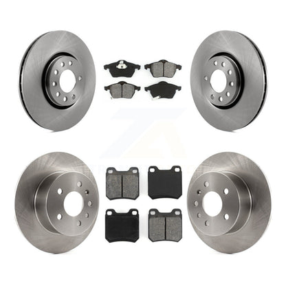Disc Brake Rotors Semi-Metallic Pad Front Rear Kit For 1999-2002 Saab 9-3 Viggen