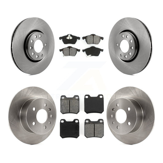 Disc Brake Rotors Semi-Metallic Pad Front Rear Kit For 1999-2002 Saab 9-3 Viggen