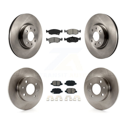 Disc Brake Rotors And Semi-Metallic Pads Front Rear Kit For Fiat 500