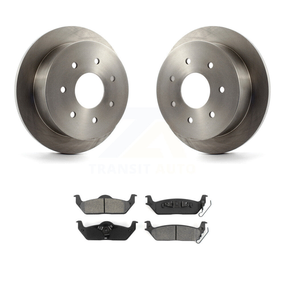 Disc Brake Rotors And Semi-Metallic Pads Rear Kit For Ford F-150