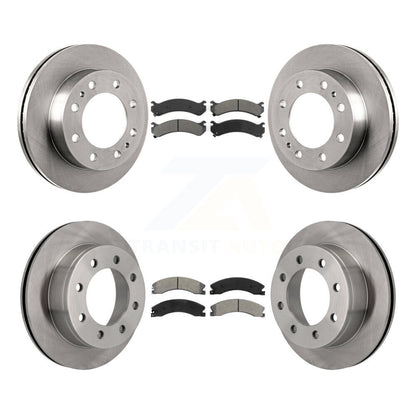 Disc Brake Rotor And Semi-Metallic Pad Front Rear Kit For Chevrolet Express 4500