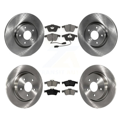 Disc Brake Rotors And Semi-Metallic Pads Front Rear Kit For Volvo S40
