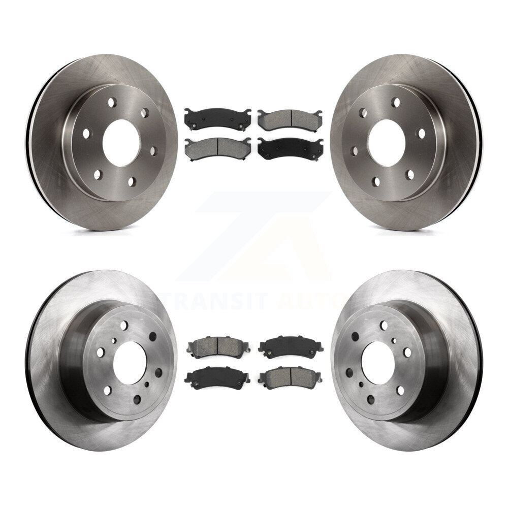 Disc Brake Rotors & Semi-Metallic Pad Front Rear Kit For GMC Sierra 1500 Classic