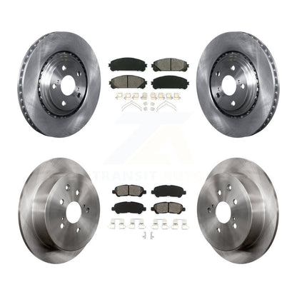 Disc Brake Rotors And Semi-Metallic Pads Front Rear Kit For Toyota Highlander