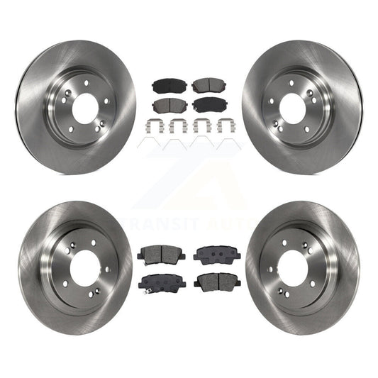 Brake Rotor & Semi-Metallic Pad Front Rear Kit For Hyundai Elantra GT Kia Forte5