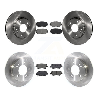 Disc Brake Rotors And Semi-Metallic Pads Front Rear Kit For Hyundai Veloster