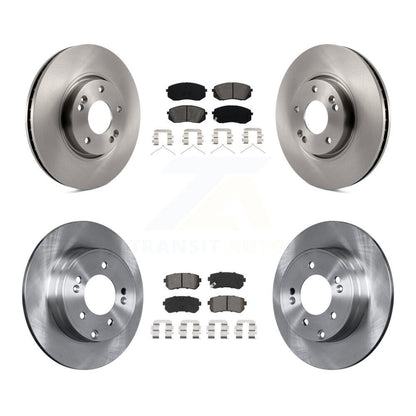 Disc Brake Rotors And Semi-Metallic Pads Front Rear Kit For Hyundai Sonata