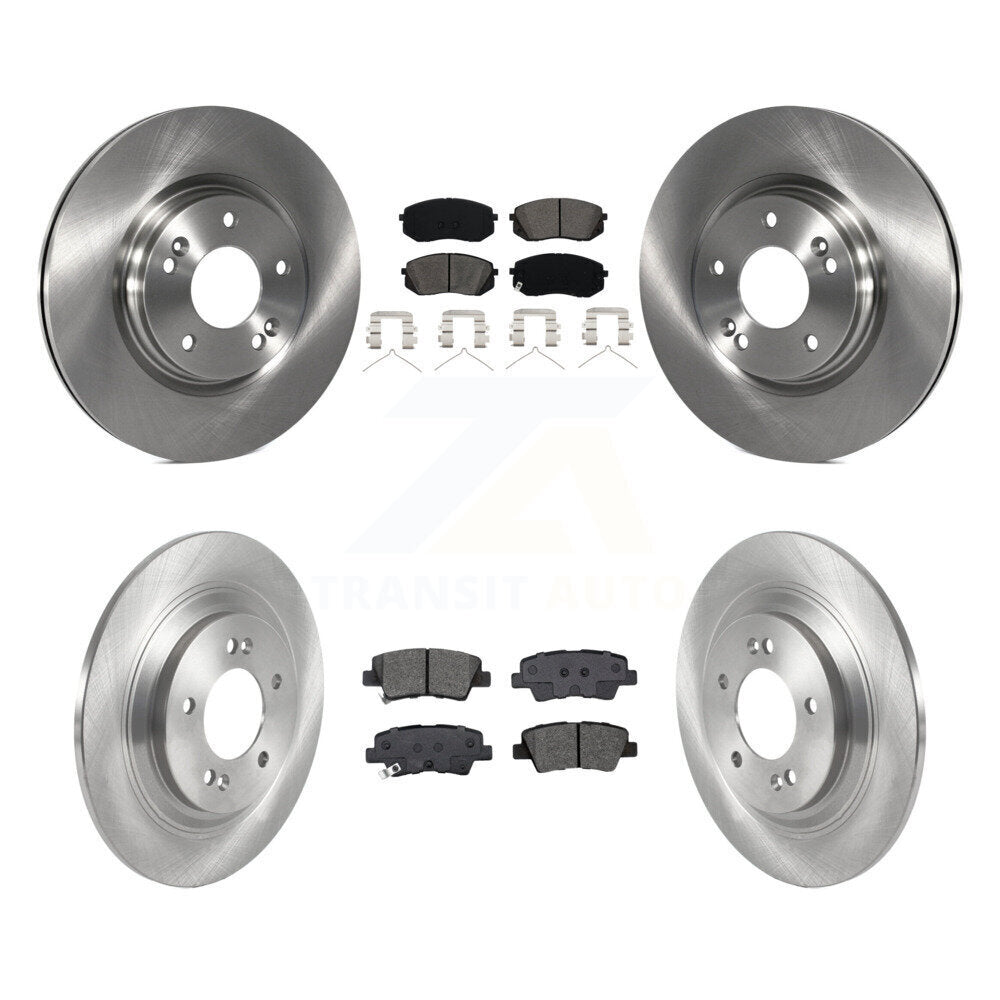 Brake Rotors Semi-Metallic Pad Front Rear Kit For Hyundai Kona Electric Kia Niro