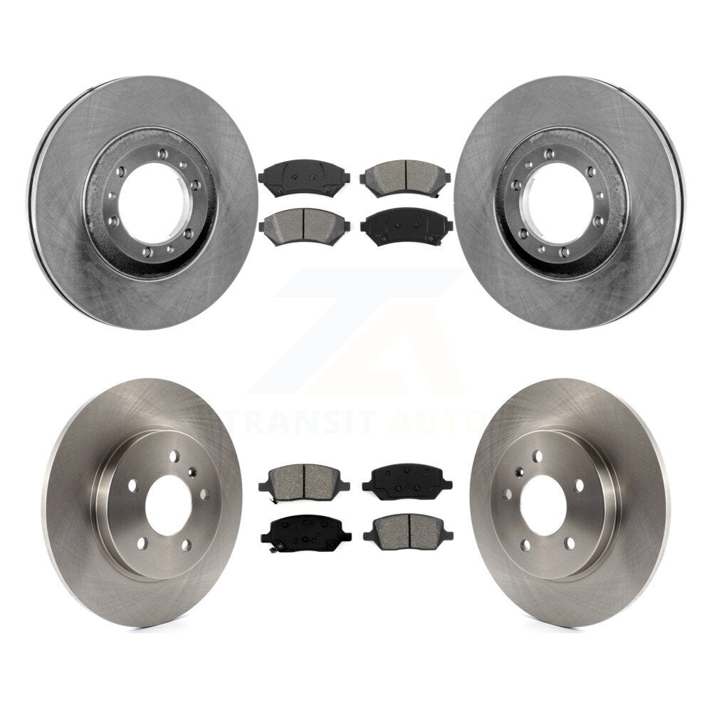 Brake Rotor Semi-Metallic Pad Front Rear Kit For 05 Pontiac Montana SV6 with FWD