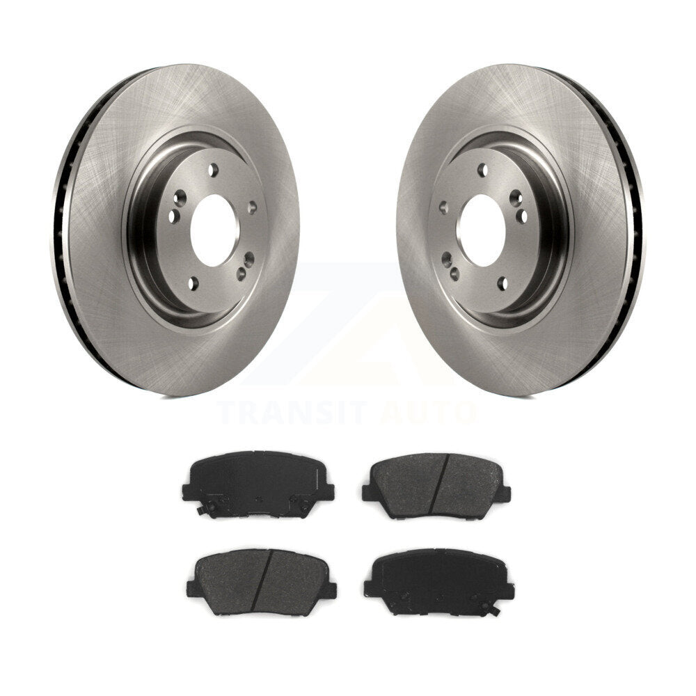 Disc Brake Rotors And Semi-Metallic Pads Front Kit For 2019-2022 Hyundai Nexo