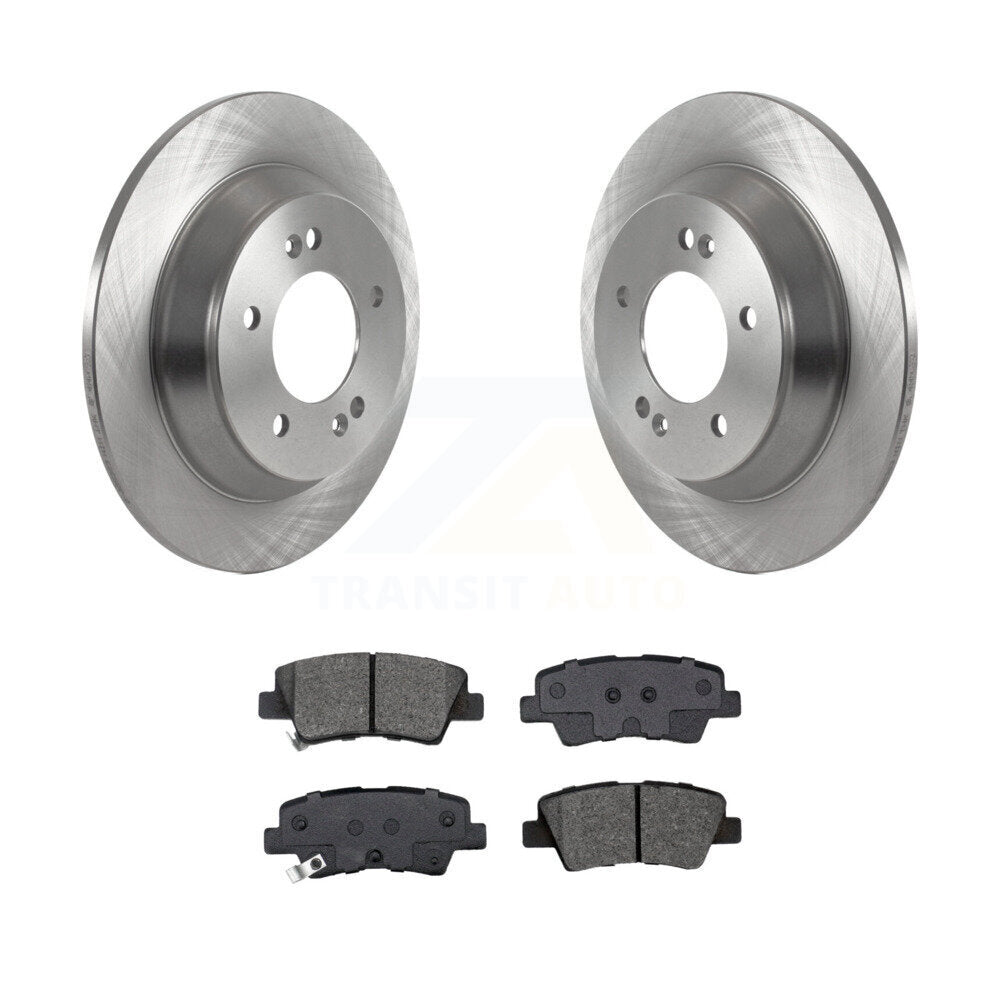 Brake Rotors Semi-Metallic Pad Rear Kit For 2022-2023 Hyundai Kona FWD with 1.6L