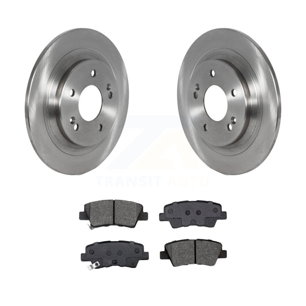 Disc Brake Rotors And Semi-Metallic Pads Rear Kit For 2022-2023 Hyundai Kona AWD