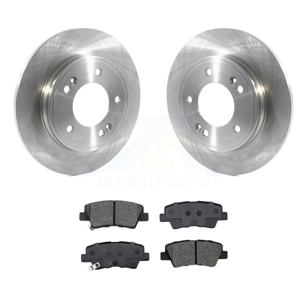 Brake Rotor And Semi-Metallic Pad Rear Kit For Kia Forte Hyundai Veloster Forte5