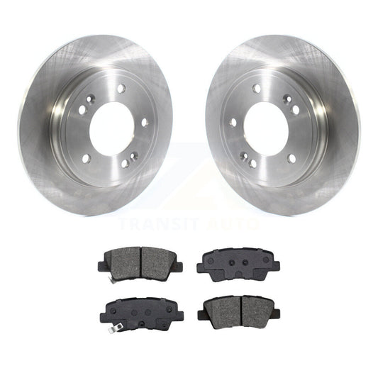 Brake Rotor And Semi-Metallic Pad Rear Kit For Kia Forte Hyundai Veloster Forte5