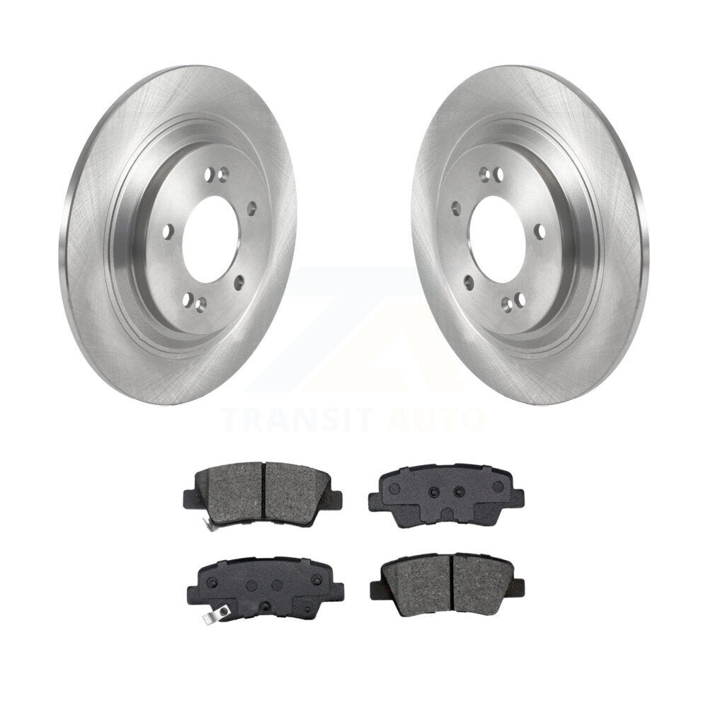 Brake Rotor And Semi-Metallic Pad Rear Kit For Hyundai Kona Electric Kia Soul EV