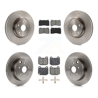 Disc Brake Rotor And Semi-Metallic Pad Front Rear Kit For Subaru Impreza WRX STI