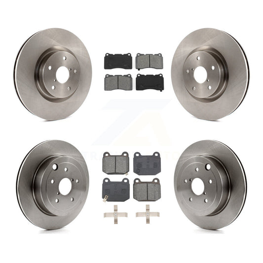 Disc Brake Rotor And Semi-Metallic Pad Front Rear Kit For Subaru Impreza WRX STI