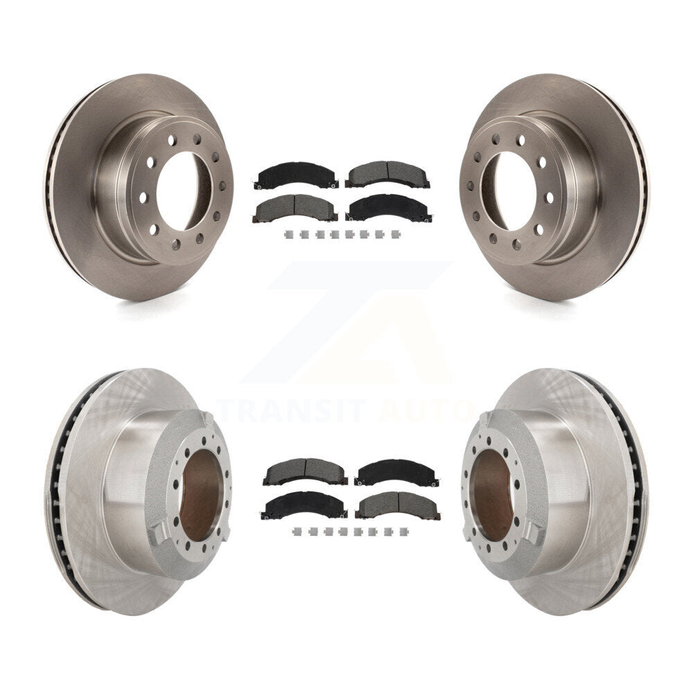 Brake Rotor & Semi-Metallic Pad Front Rear Kit For Ram Dodge Sterling Truck 4500