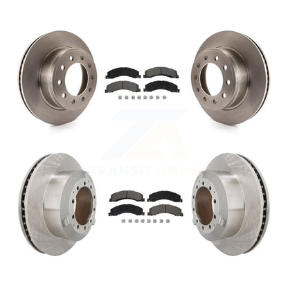 Brake Rotor & Semi-Metallic Pad Front Rear Kit For Ram Dodge Sterling Truck 4500
