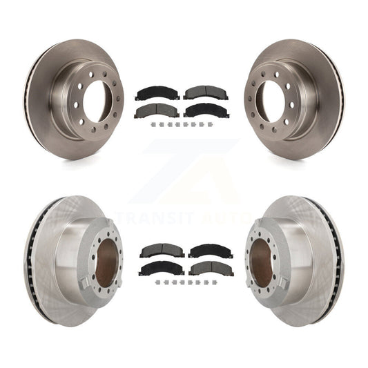 Brake Rotor & Semi-Metallic Pad Front Rear Kit For Ram Dodge Sterling Truck 4500